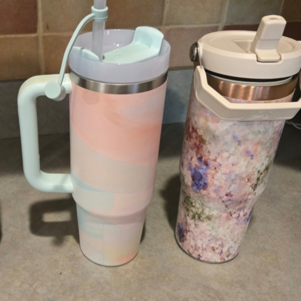 Stanley Tumbler Set with Straws EUC - Picture 4 of 5